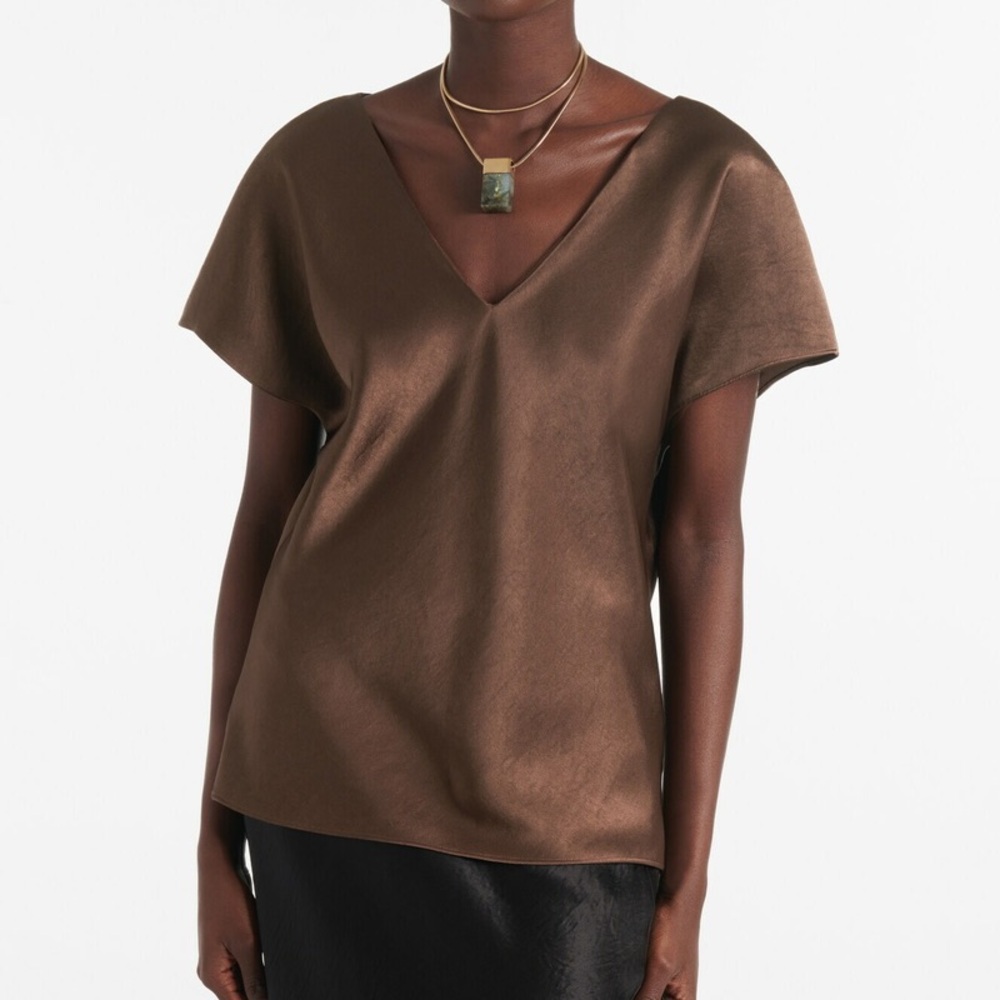 New Vince Satin blouse S - Picture 3 of 7
